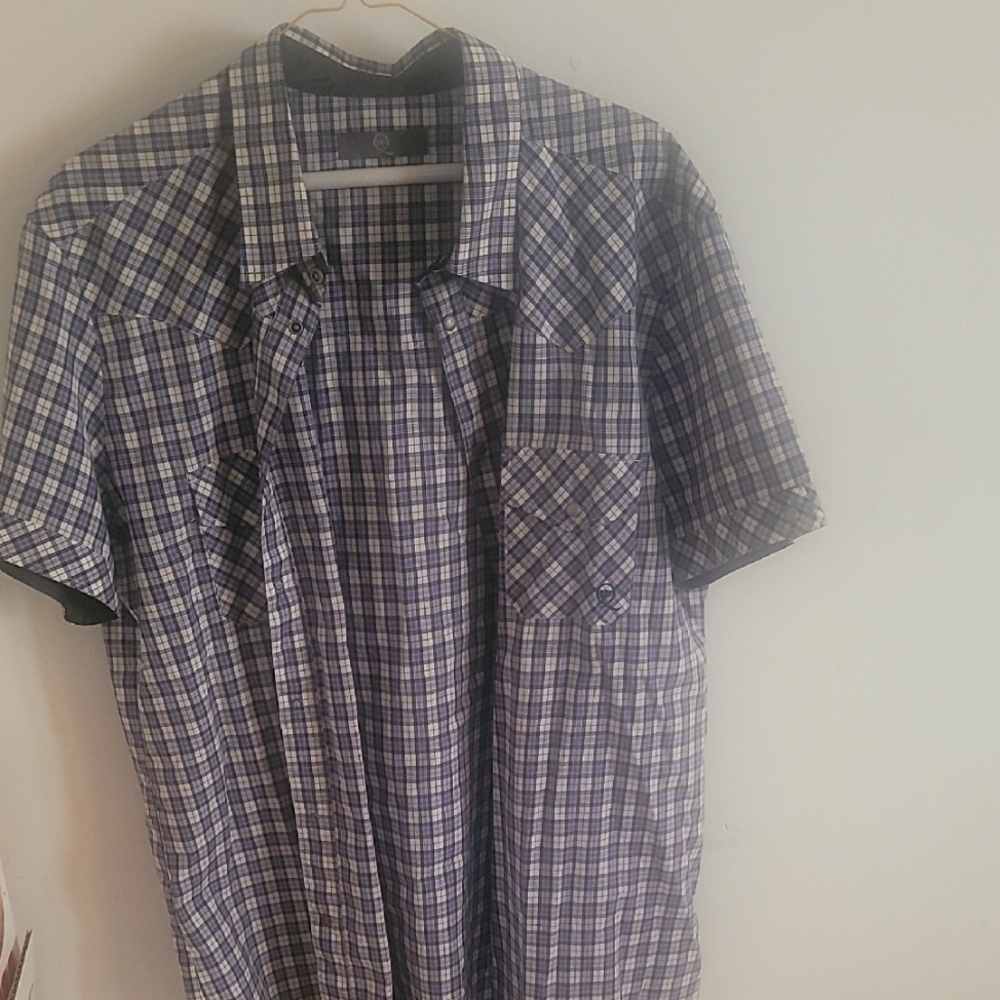 Alexander McQueen Navy and White Plaid Shirt
